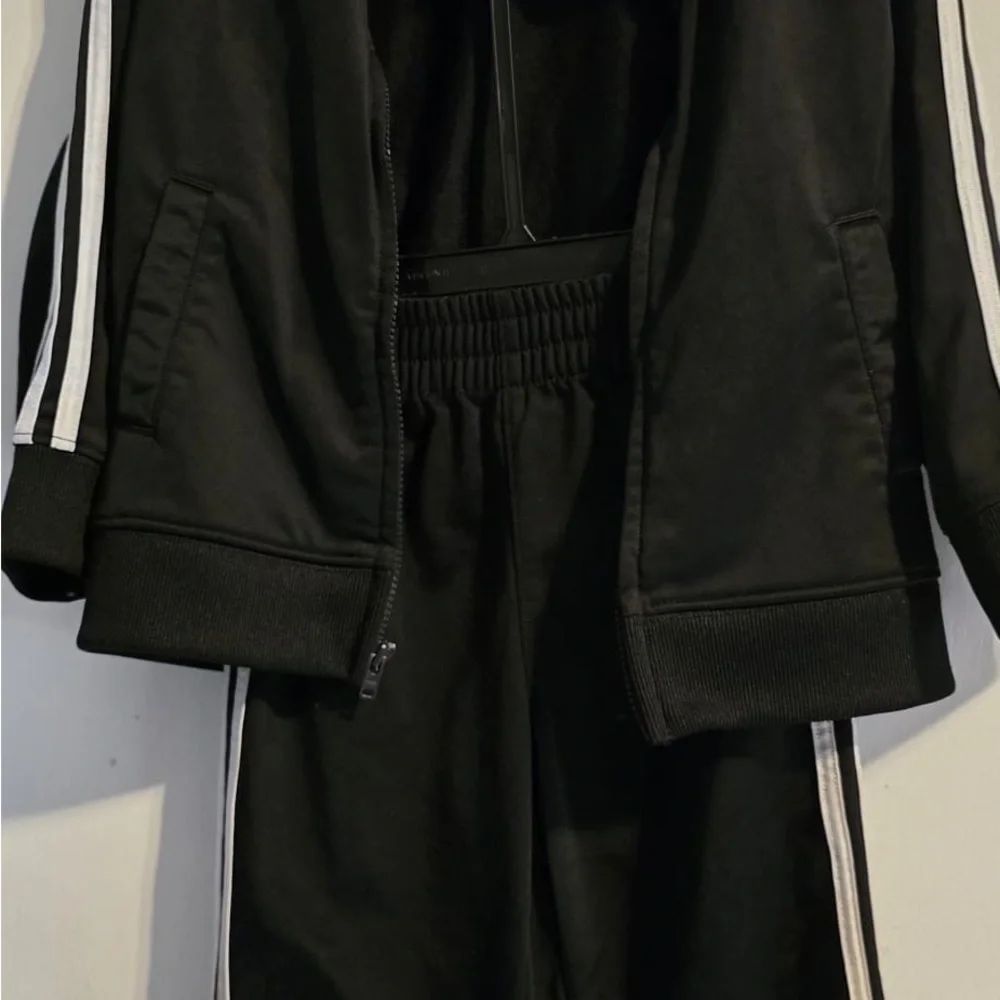 Adidas Black and White Athletic Tracksuit